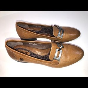 Womens BORN "Orin" Brown Leather Loafer Comfort Shoes Sz 10M/W GUC